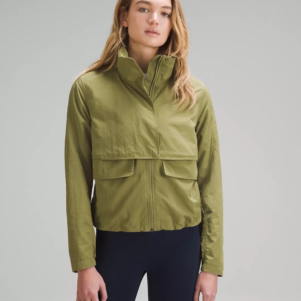 lululemon athletica Olive Green Lightweight Zip Jacket